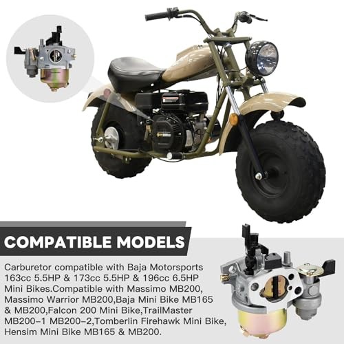 Carburetor for Coleman Powersports 196cc CT200U CT200U-EX Predator 196cc 212cc