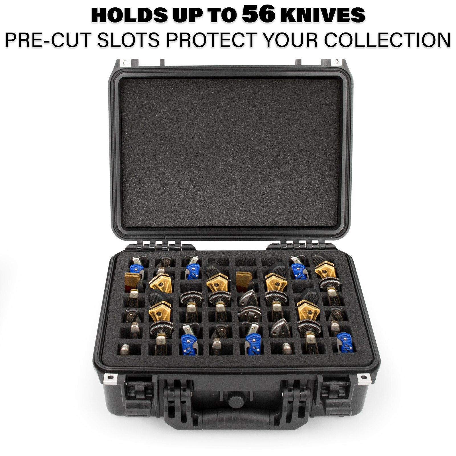 CM 56 Folding Knife Case Waterproof Pocket Knife Holder and Knife Box Organizer