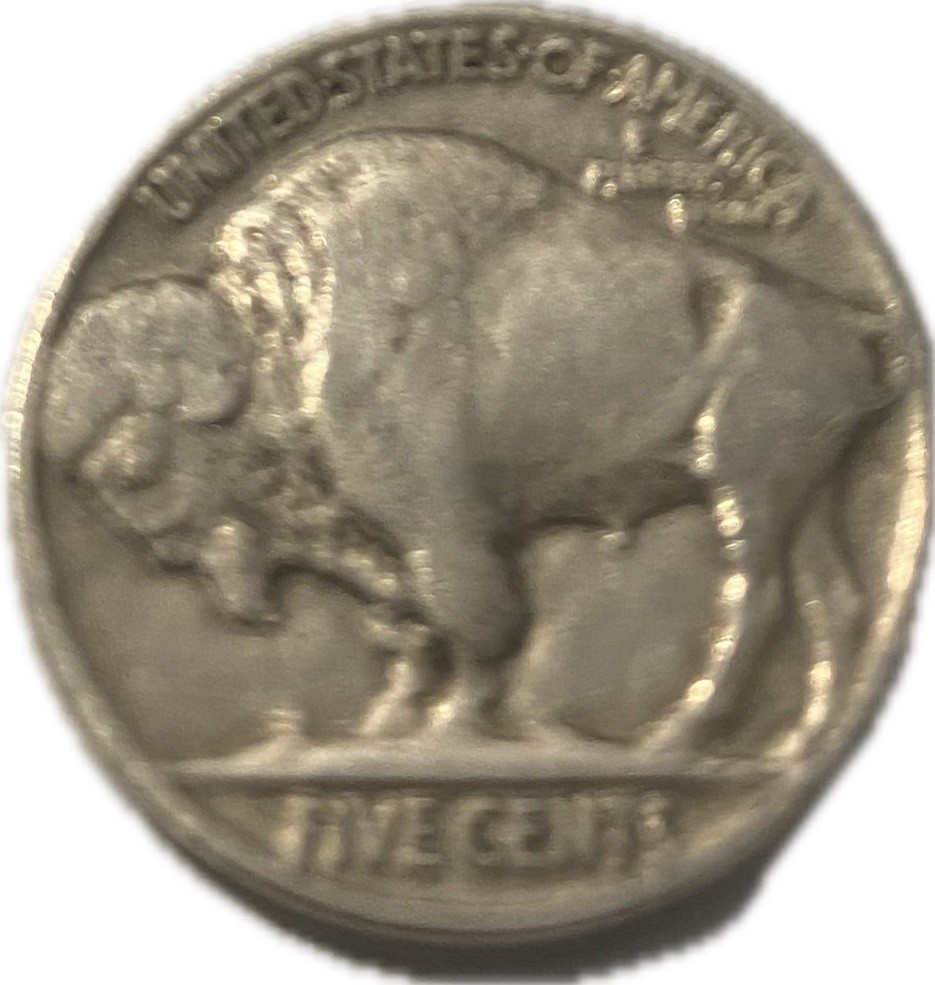 1937 5C Buffalo Nickel - full date, full horn - nice coin