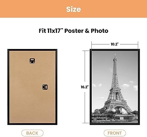 11X17 Picture Frame Black 1 or 3 Pack 11 X 17 Frame Horizontal or Vertical Wall