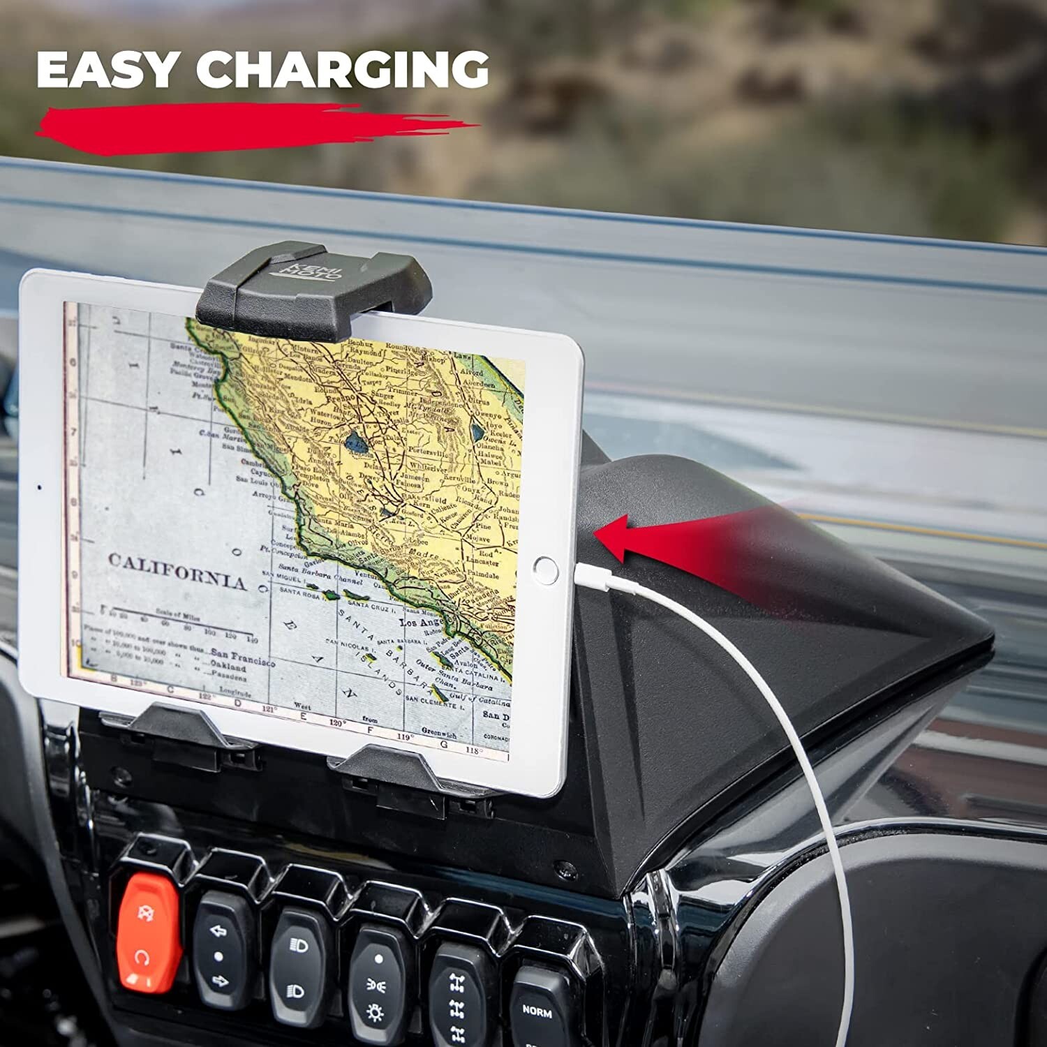 KEMIMOTO Electronic Tablet Device Holder GPS Mount for CFMOTO ZFORCE 950 2020-24