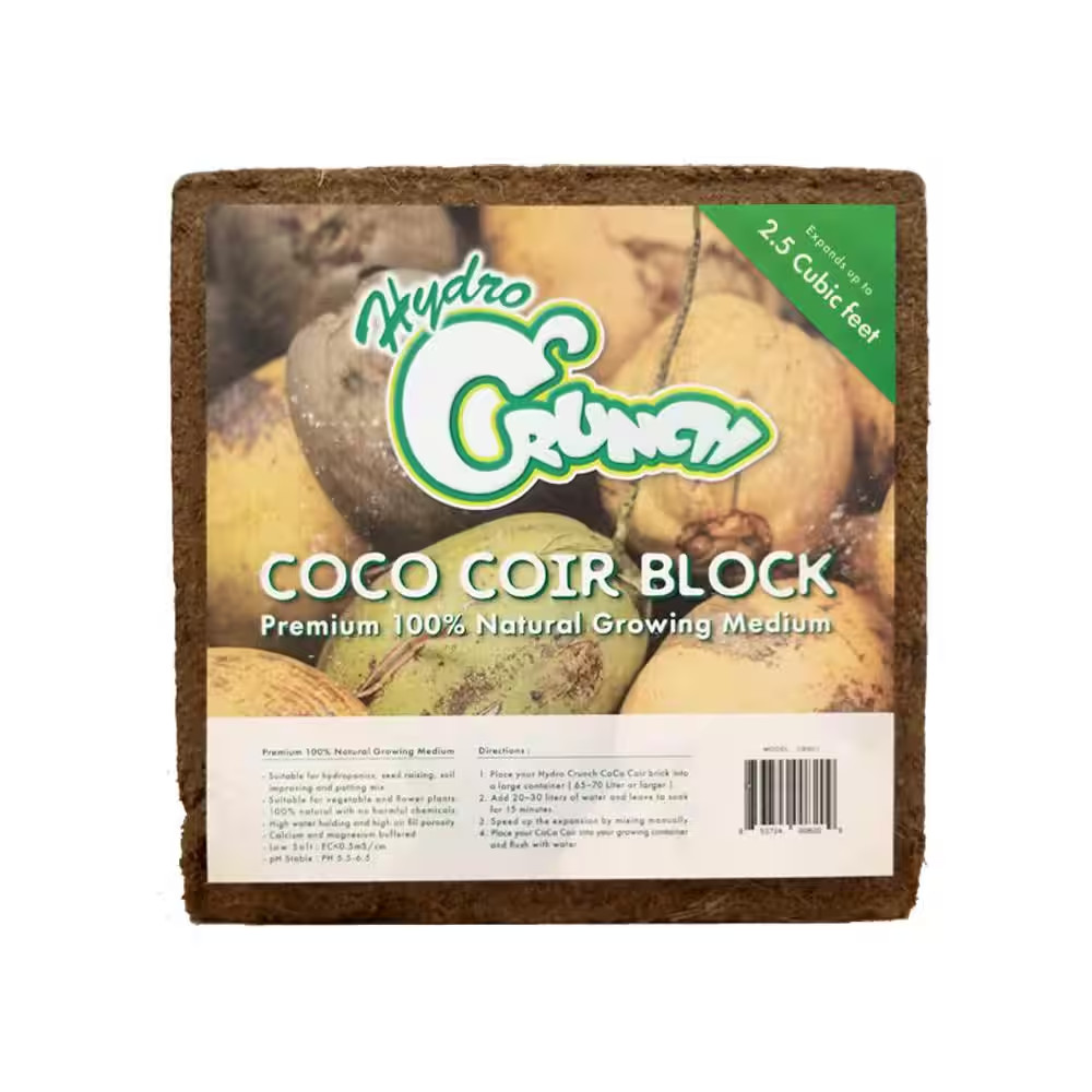 NEW Compressed Coconut Coir Brick 11 lb Expands for Gardening Soil Mix