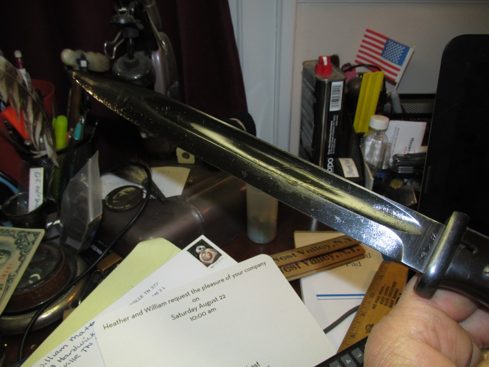 COSMOLINED W.K.C. WWII German Bayonet K98 IN 1939 CARL EICKHORN SCABBARD