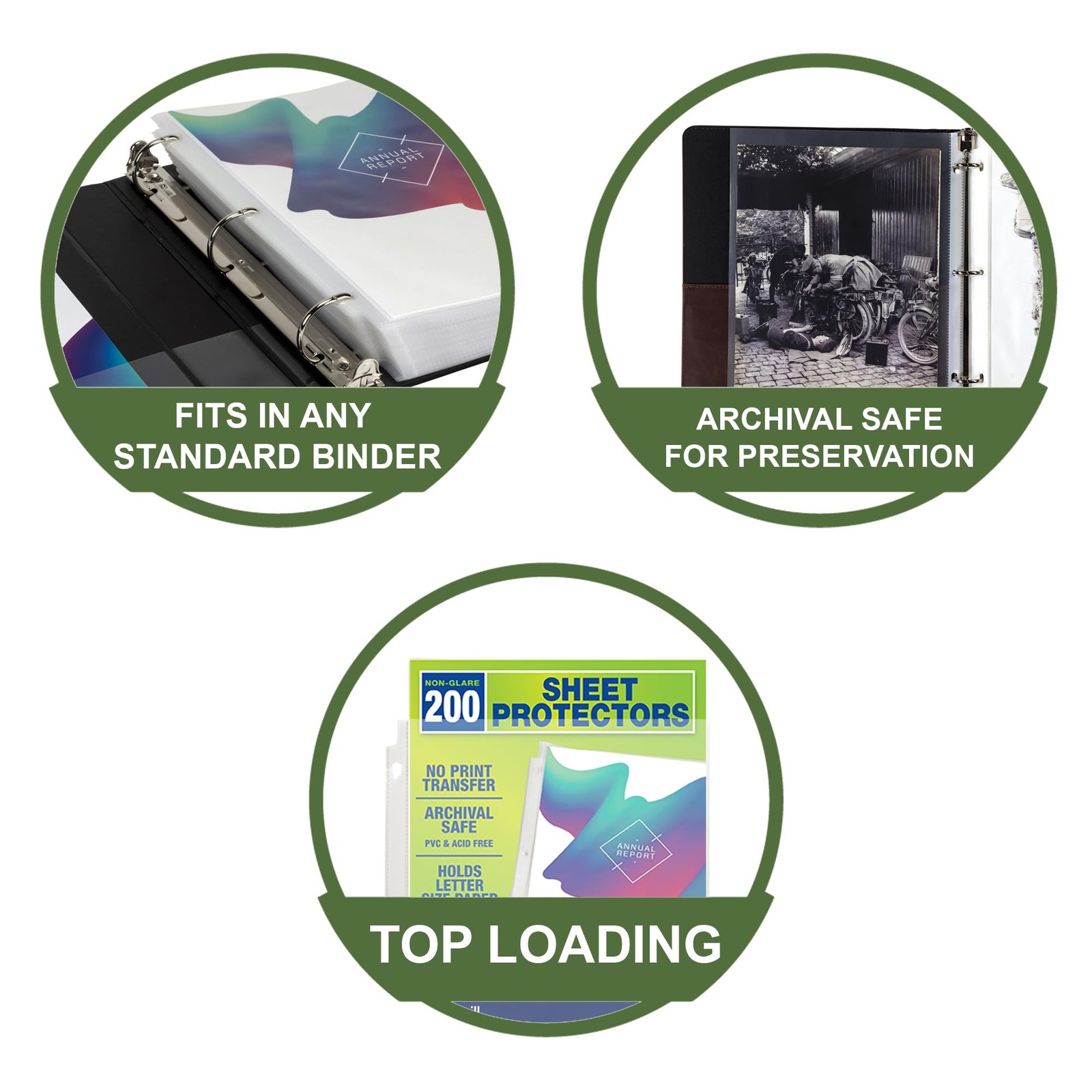 200 Pack Heavy Duty Sheet Protectors, Crystal Clear, 8.5x11 Inch Page Protect...