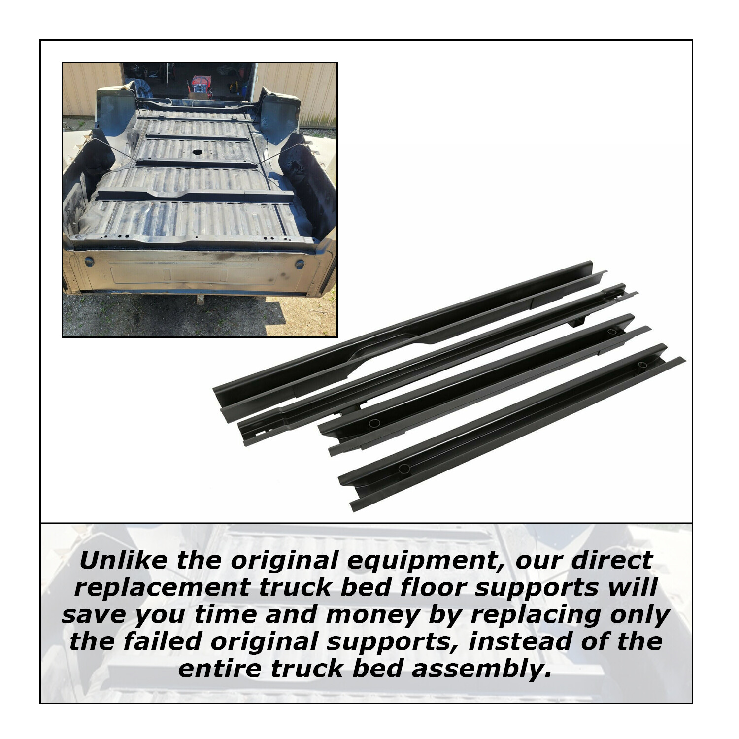 Bed Truck Floor Support Crossmember For 99-18 Ford Super Duty F250 F350