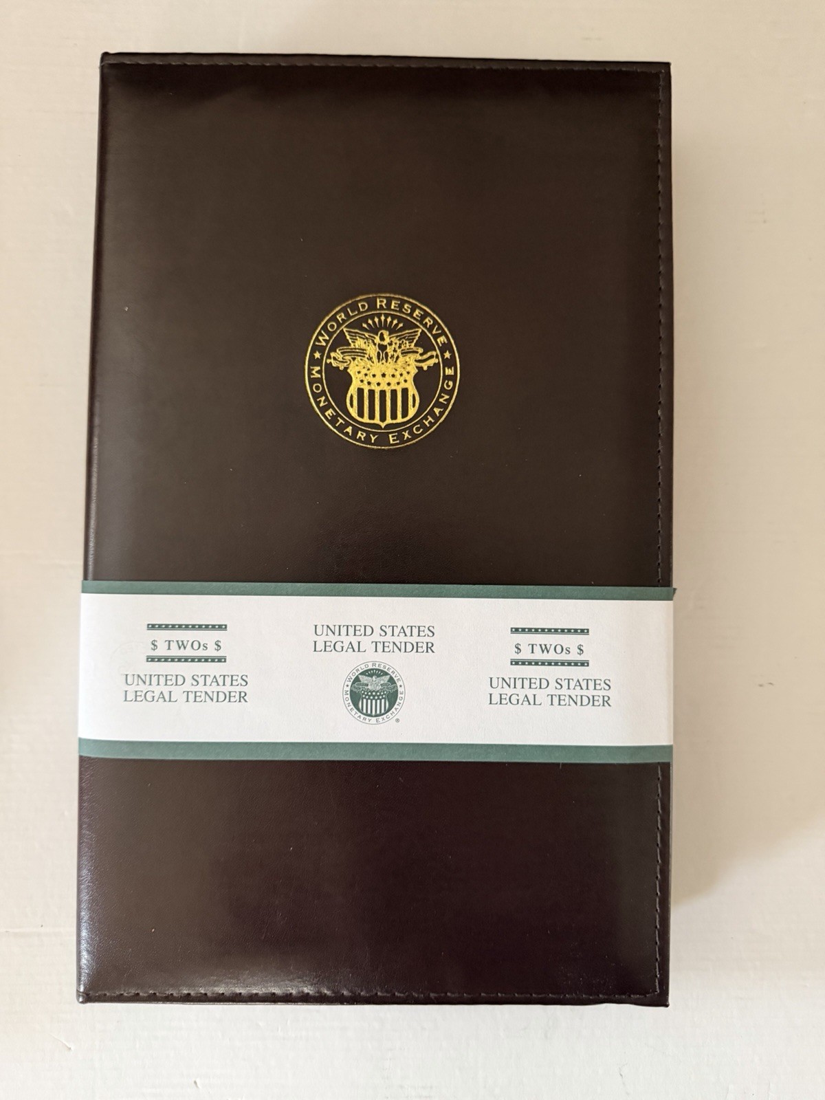 World Reserve Monetary Exchange Uncut Sheet $2 Dollar Bills 2003 Book/Folder COA