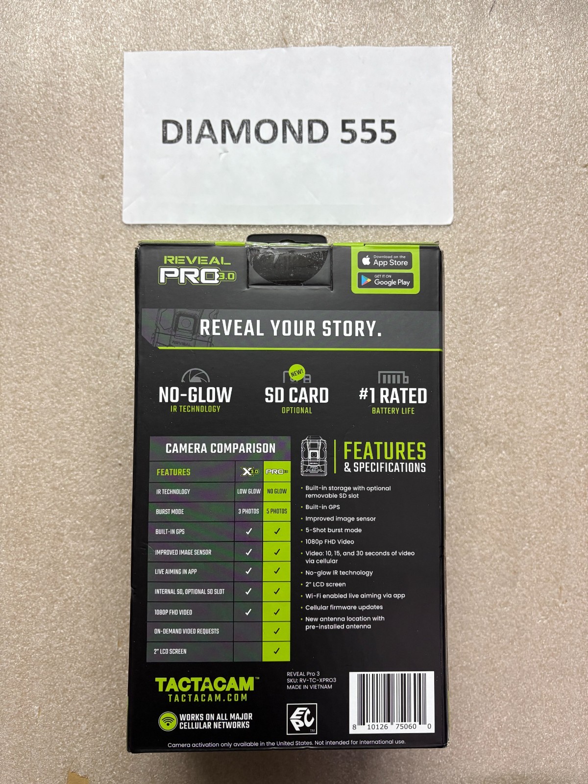 Tactacam Reveal X Pro 3.0 Cellular Trail Camera RV-TC-XPRO3 | 0600