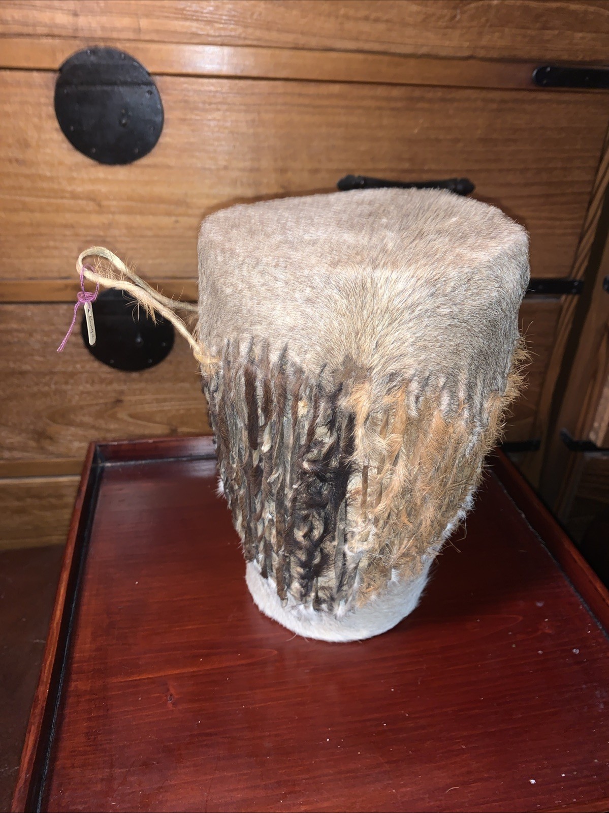 1950's-1960's•East African- BESMO•KENYA -Traditional Animal Skin Drum• Vintage•