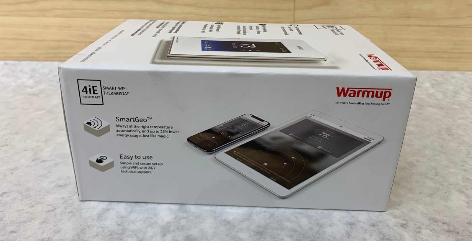 Warmup 4iE Smart WiFi Portrait Heated Floor Thermostat in White (4iE-V04-WH-01)