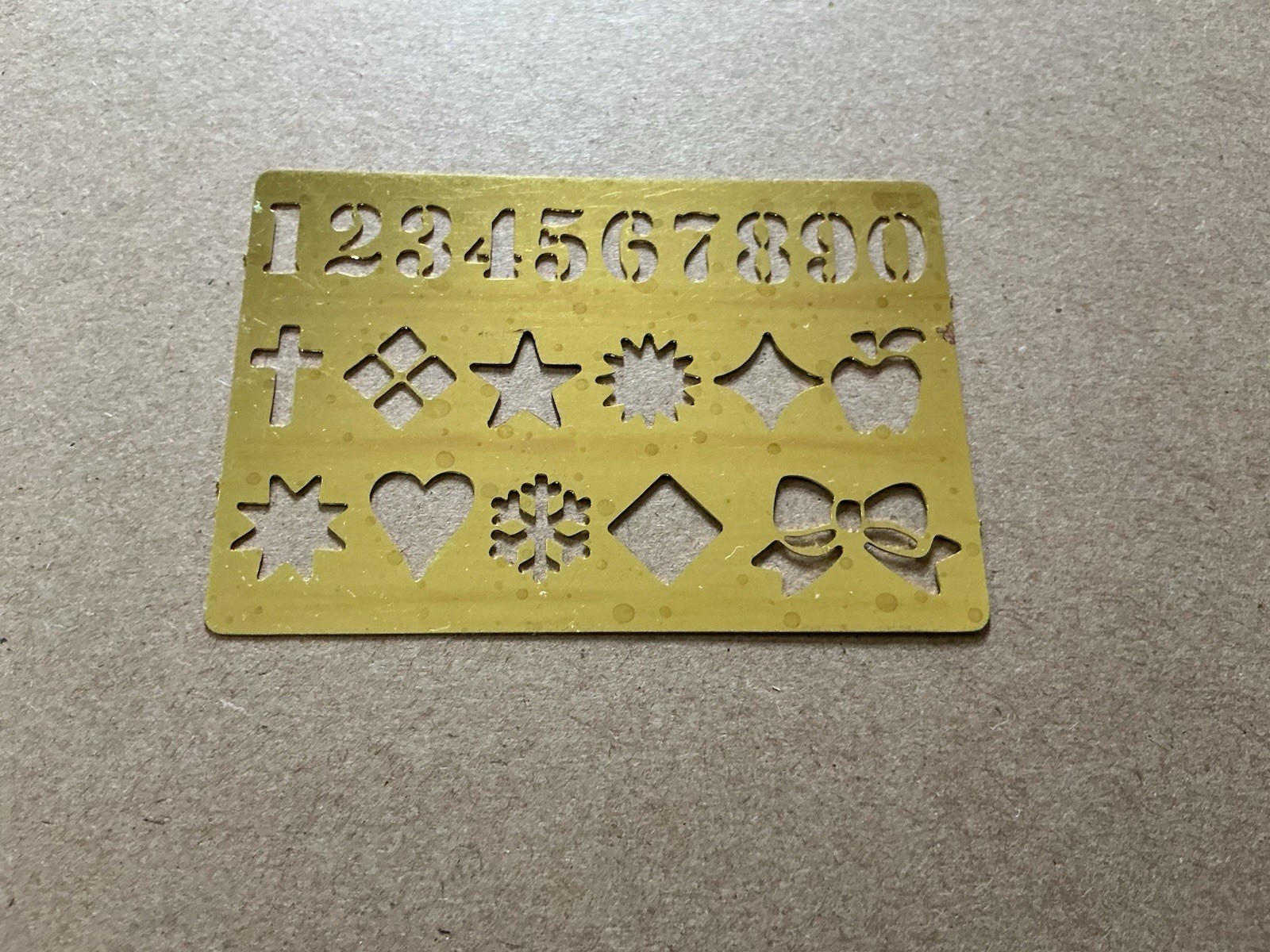 Vintage Scrapbook Light Box 8 Brass Stencils Tool-Wedding Baby Alphabet & More