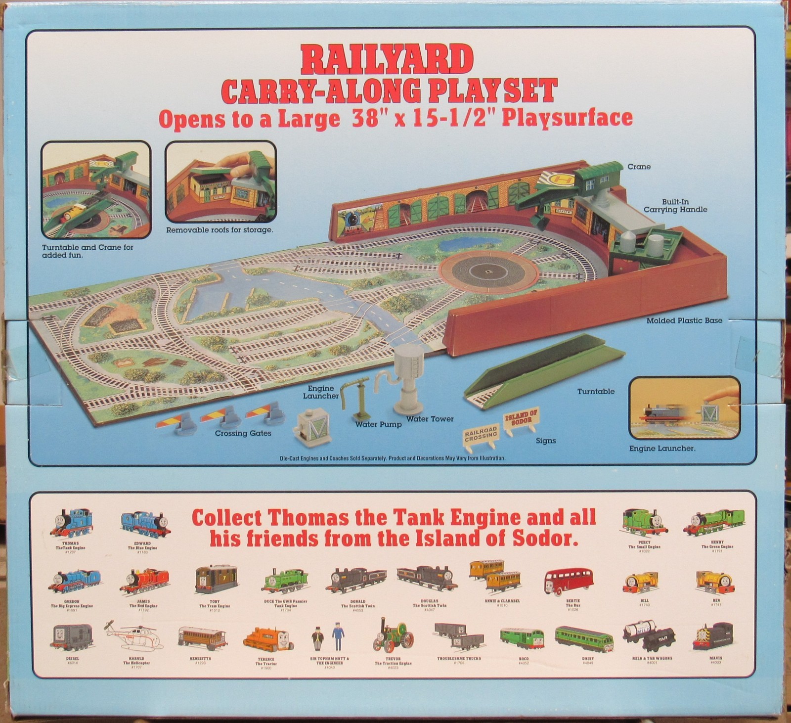 ERTL 4062 - Thomas the Tank Engine & Friends "Railyard Carry-Along Playset" NOS