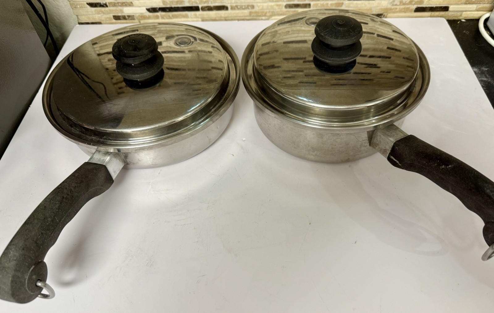 Vintage Saladmaster T304S Stainless Steel Saucepan & Skillet w Lids Dallas TX