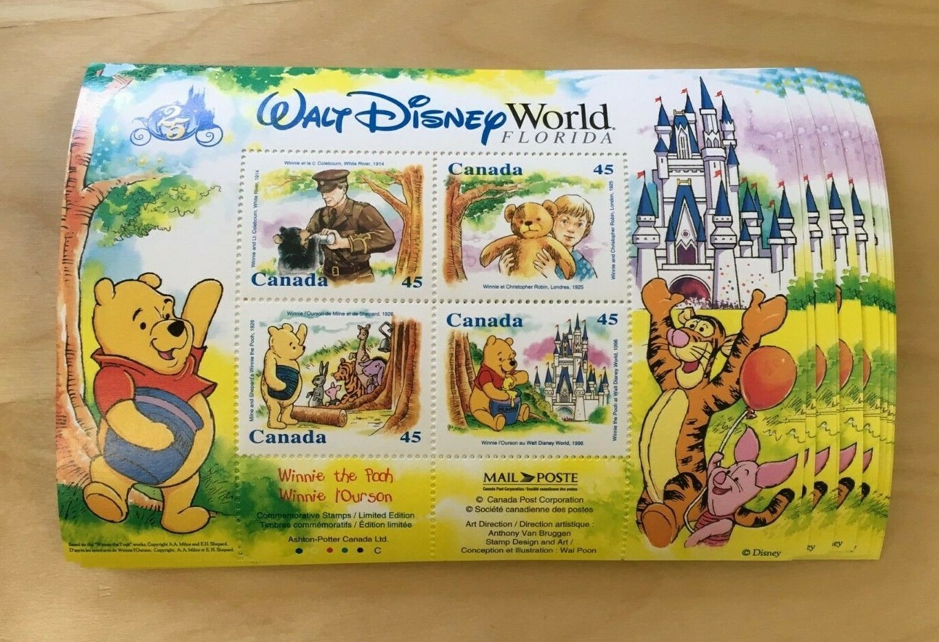 SPECIAL LOT Canada Disney - Winnie The Pooh - 10 Sheets of 4 - 1995 MNH