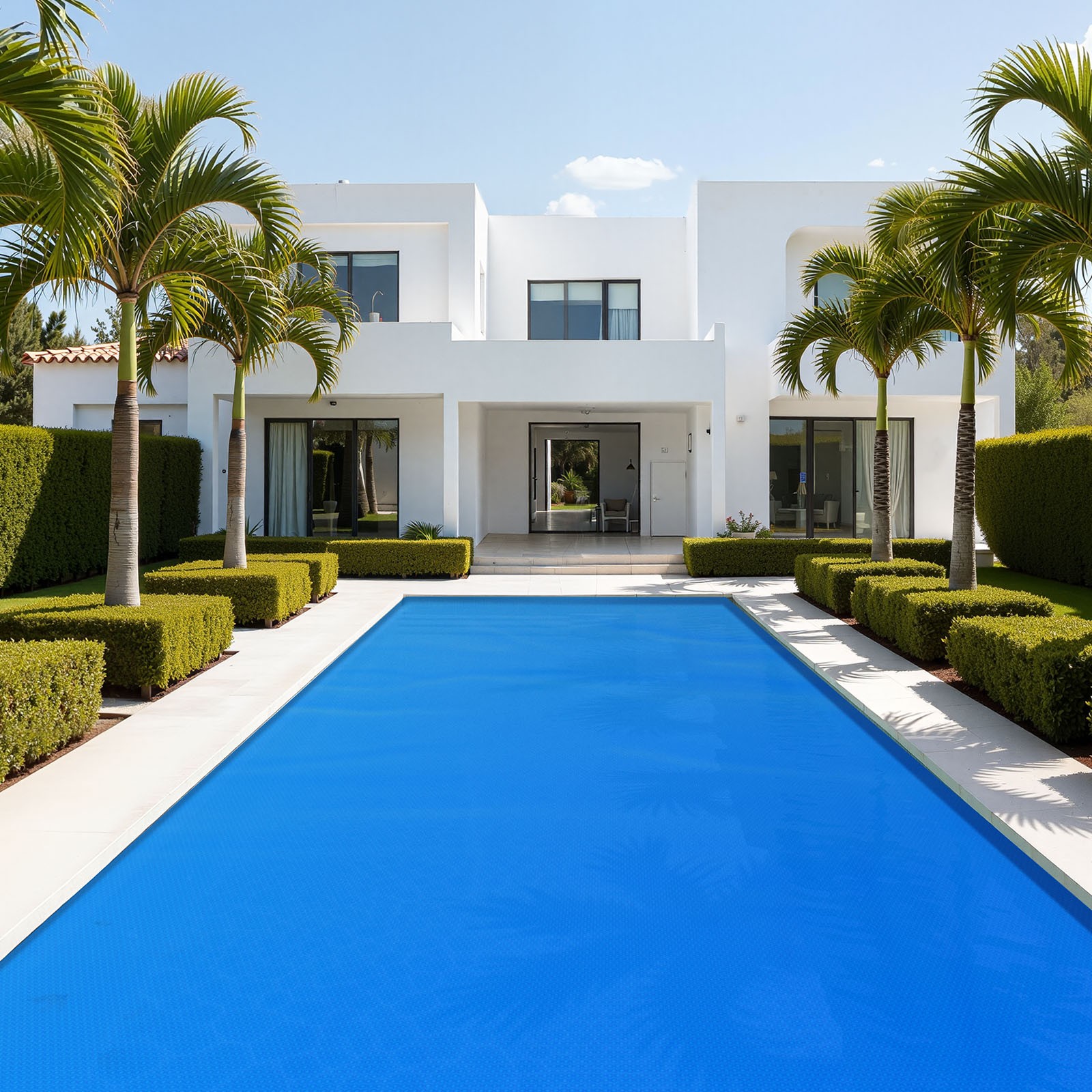 Uimoso Solar Pool Cover 36 x 18 ft Pool Heating Cover 8 Mil Pool Heater Cover