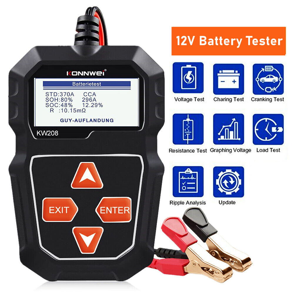 12V Car Battery Charging Cranking System Analyzer Battery Tester LoadTest Tool