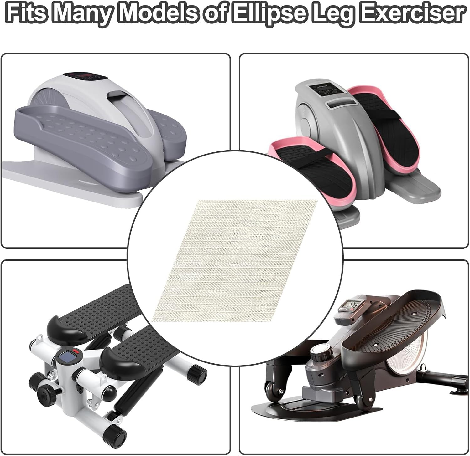 Ellipse Leg Exerciser Machine Non-Slip Mat, Apply to Under Desk Elliptical Pe...
