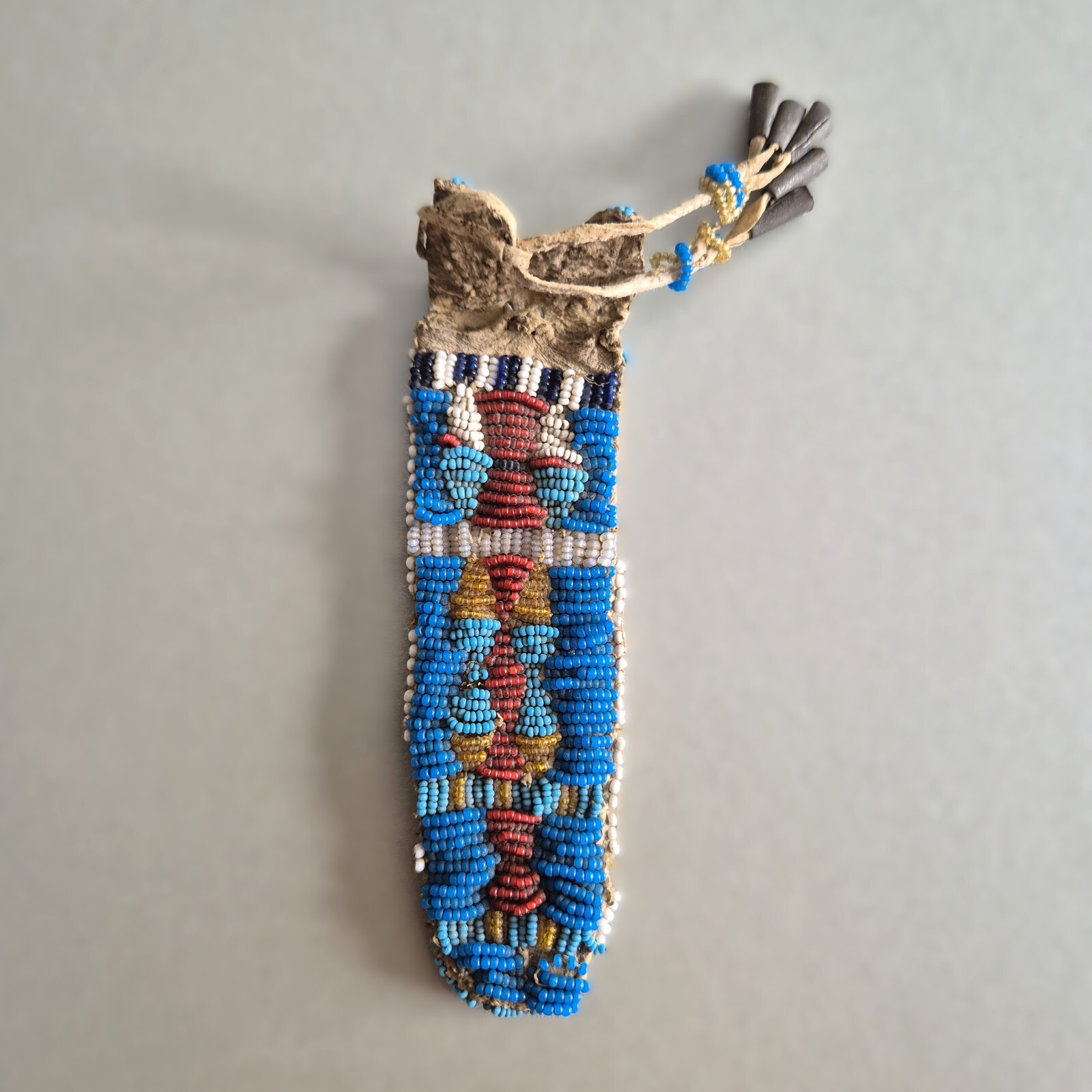 Antique Central Plains (Cheyenne/ Arapaho?) Small Beaded Bag, circa 1860s-1870s