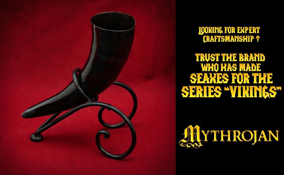 Medieval Horn Rack Hand Forged Iron Viking Knight Cosplay SCA Costume Accessory