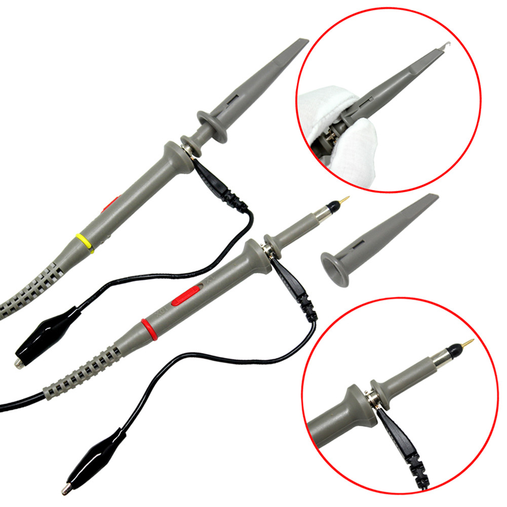 2 of x1 x10 switchable 100MHZ Oscilloscope probes 4 HP Tektronix RIGOL OWON 600V