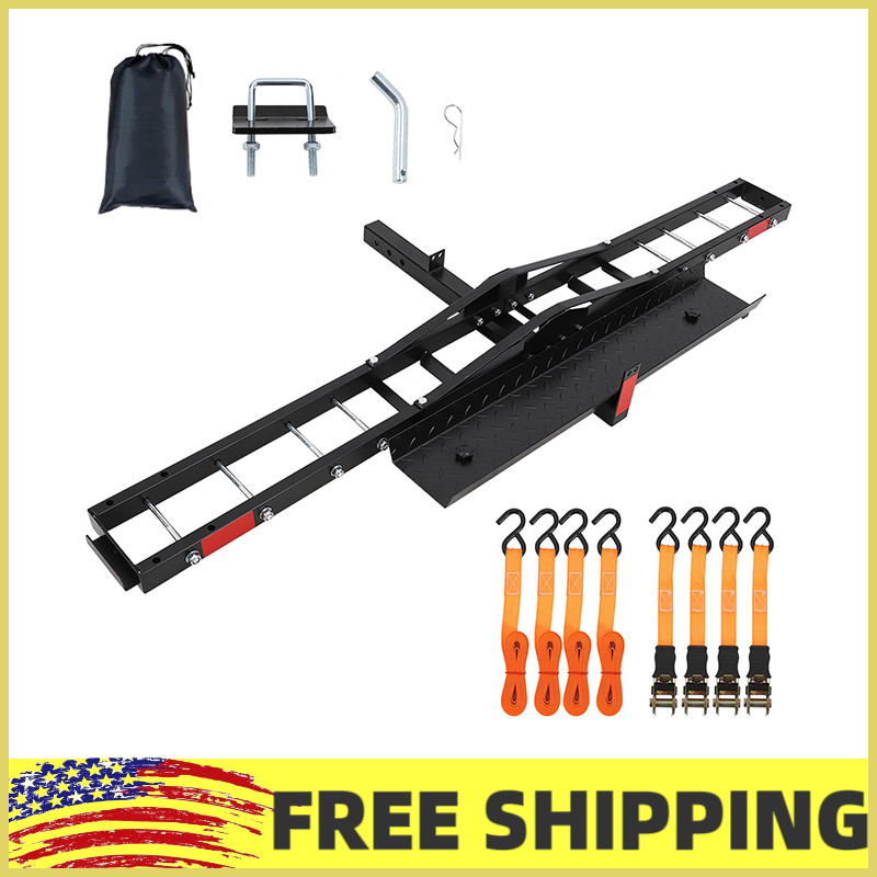 600lbs Heavy-Duty Motorcycle Hitch Carrier Fits 2" Receiver for Truck,Dirt Bikes