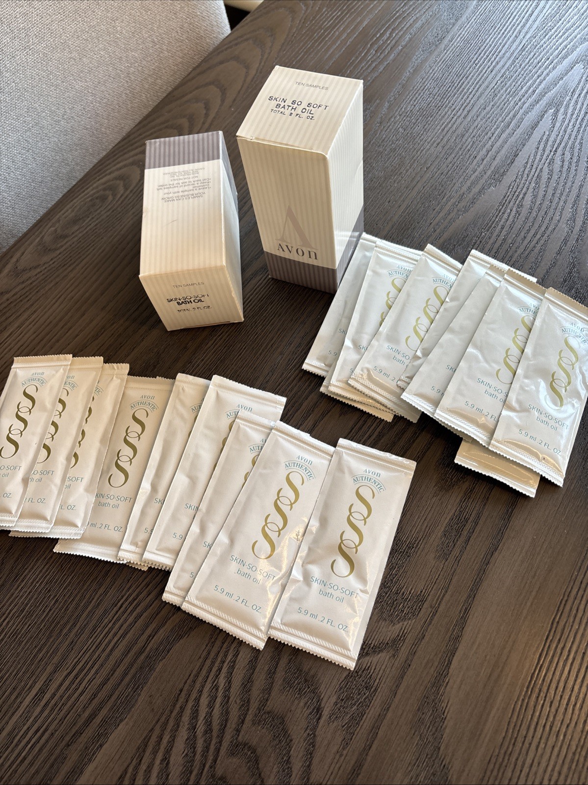 Avon Skin So Soft Original Bath Oil Sample Pack Of 10 - .2 Oz Each New Set Of 2