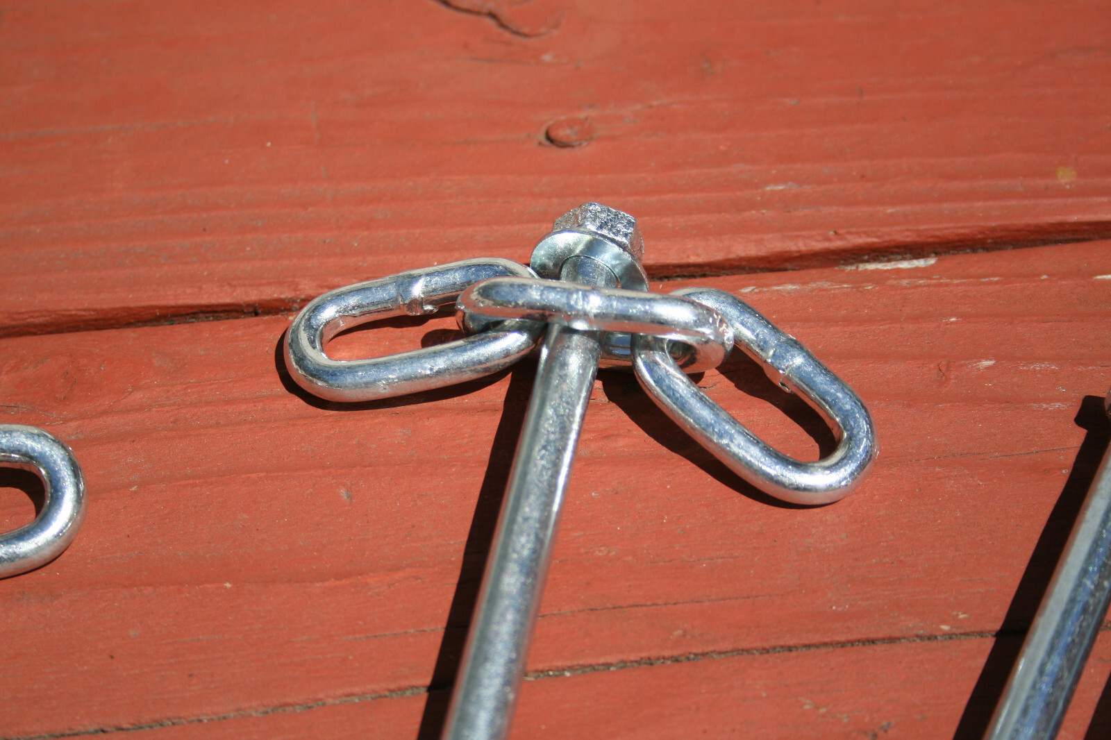 12 pc Lag Screws 3/8 x 14 Tent Stakes Festival Kit With Chain Links Burningman