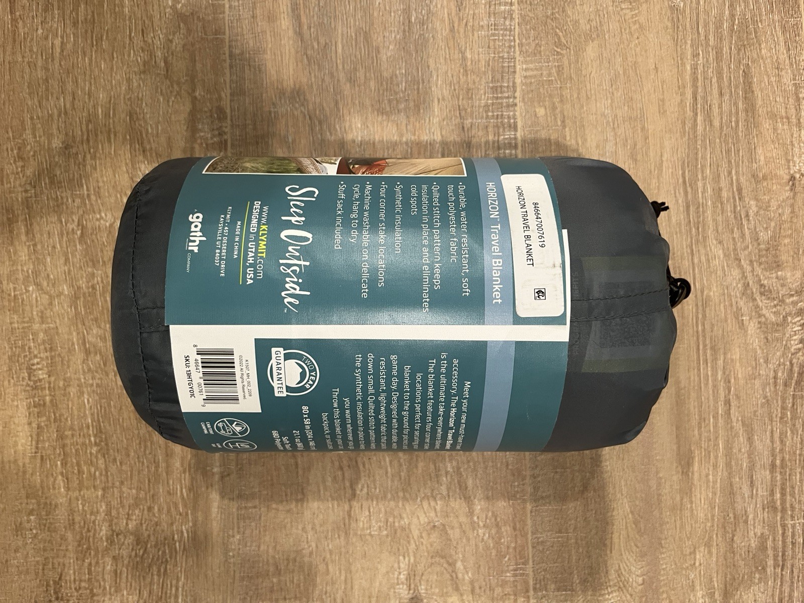 Horizon Travel Blanket By Klymit - Packable- Stuff Sack Included- Brand New