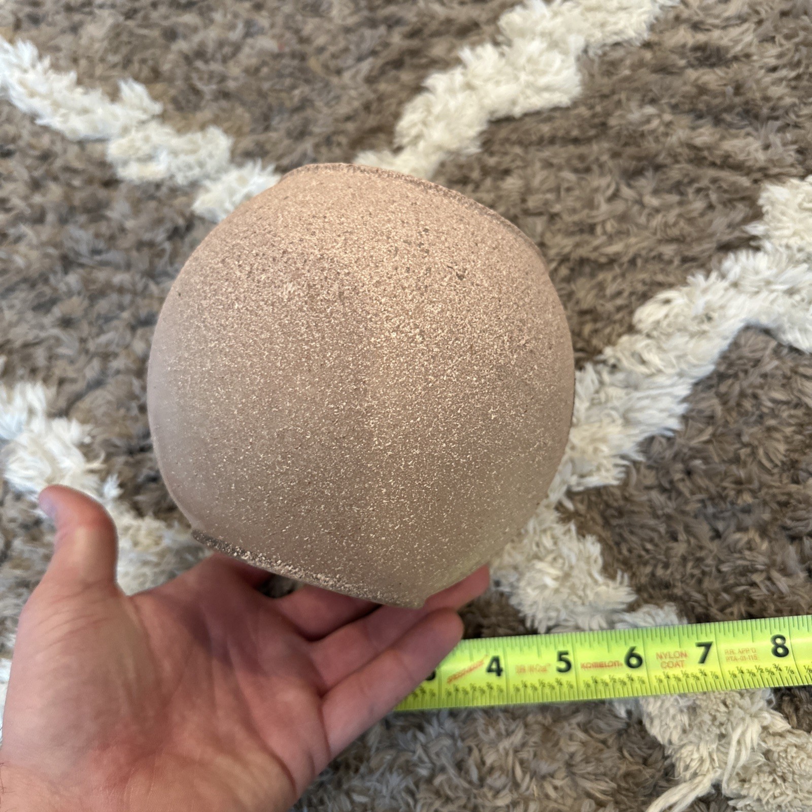 Decorative Texturized Material Coated Glass Bowl With Painted Moon 5.5” Diameter