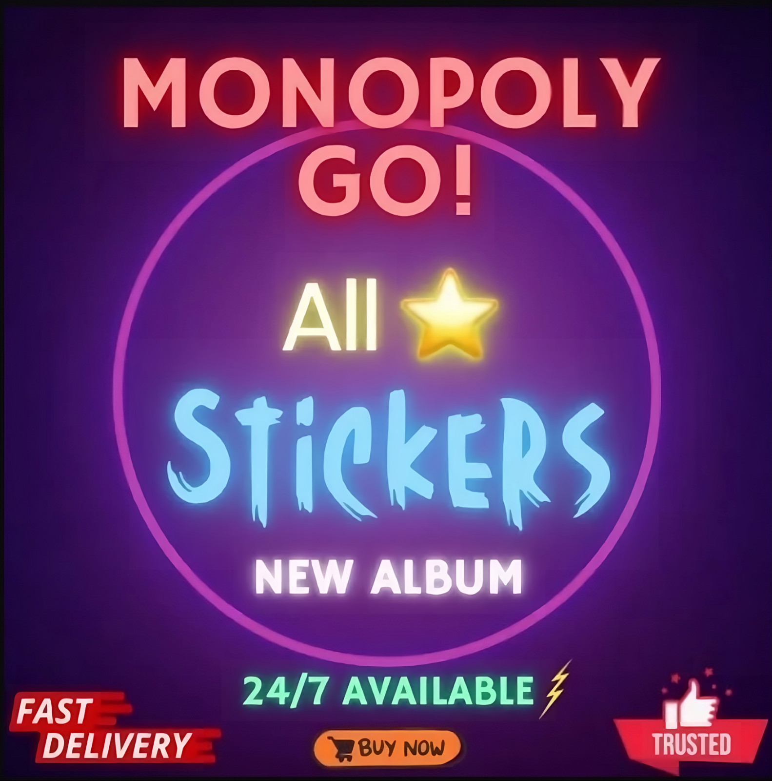 (GOLD 1-6⭐) Monopoly Stickers Go | Partner Avaiable⚡CHEAPEST PRICES🔥 24/7