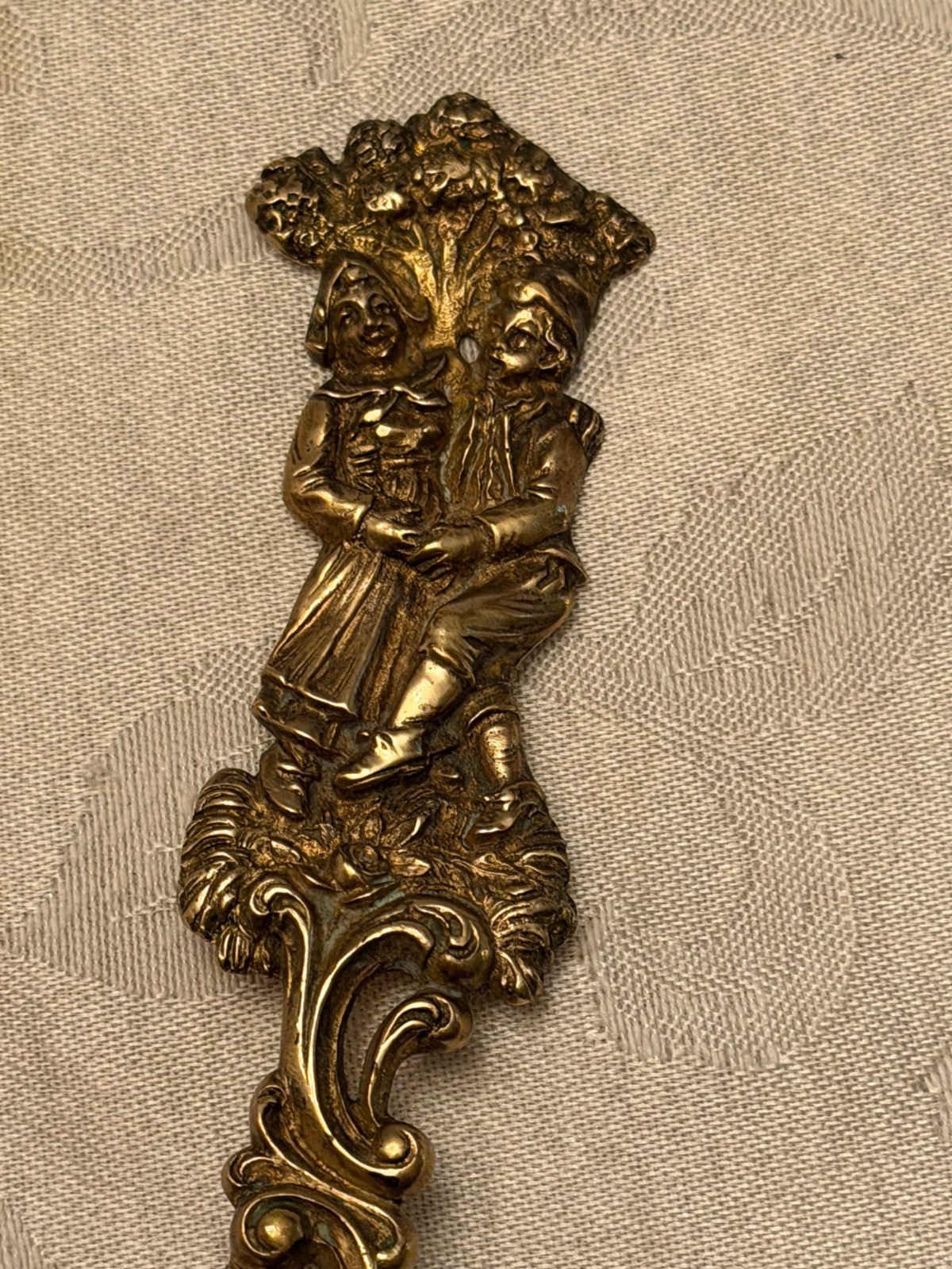 ANTIQUE GERMAN SILVER 800 GOLDWASH CAKE SERVER !!! 124GR NEED POLISH