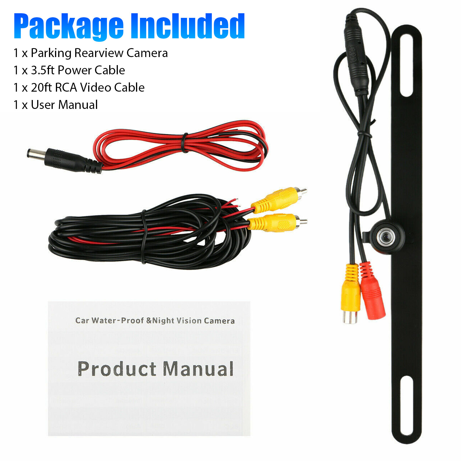 170° HD Car Rear View Camera Night Vision Backup Reverse Parking Cam Waterproof