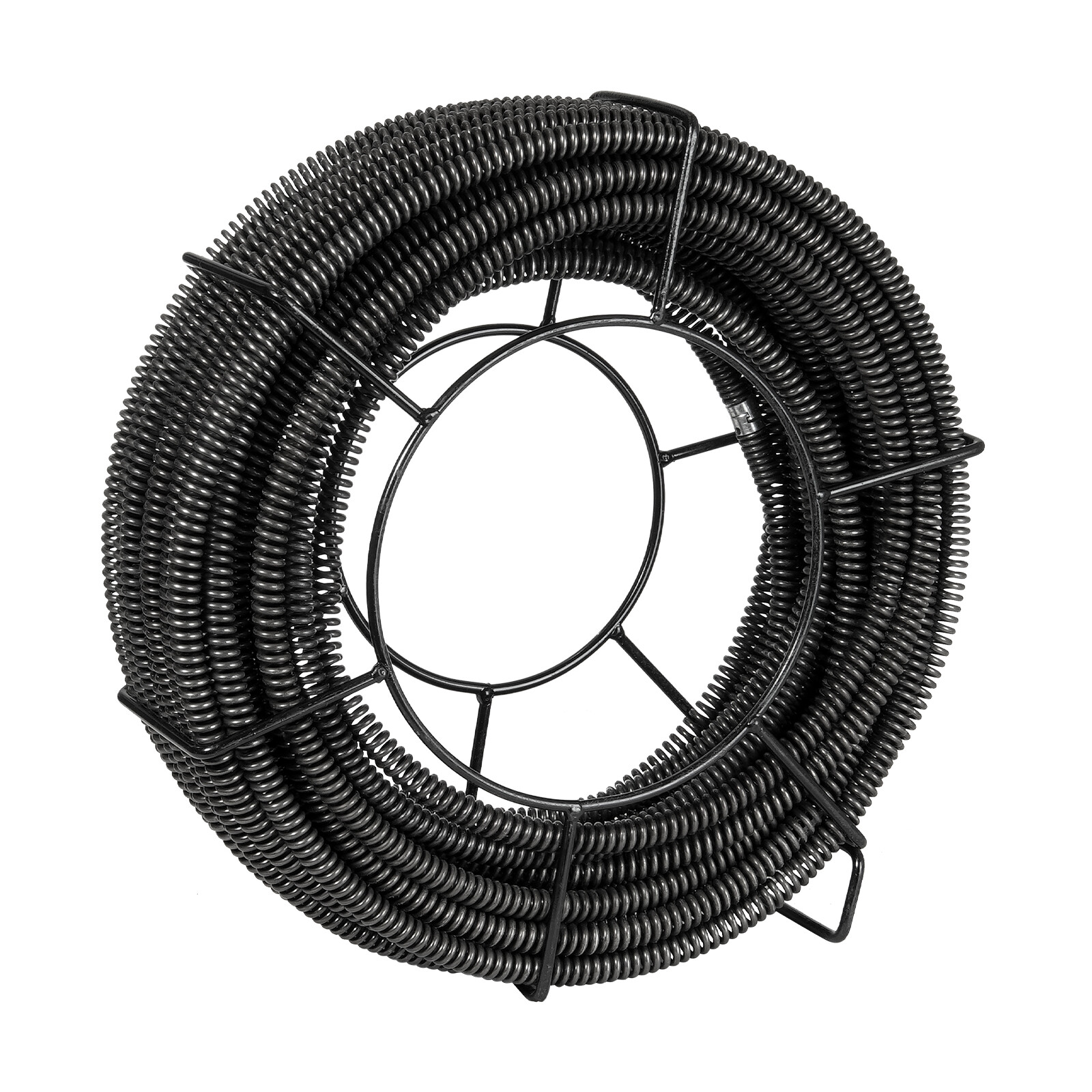 VEVOR Sectional Drain Cleaning Cable 100FTx5/8In & 7 Cutters for 0.8"-3.9" Pipes