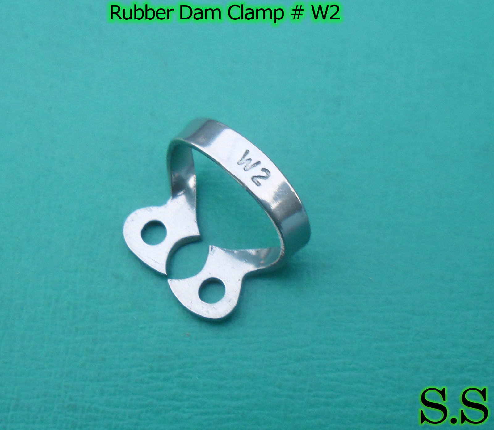 6 Endodontic Rubber Dam Clamp # W2 Surgical Dental Instruments