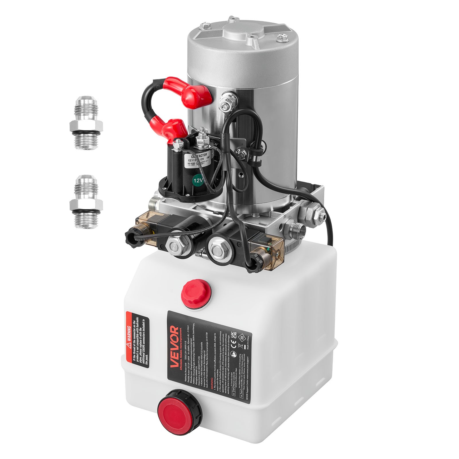 VEVOR 3 Quart Hydraulic Power Unit DC 12V Double Acting Hydraulic Pump