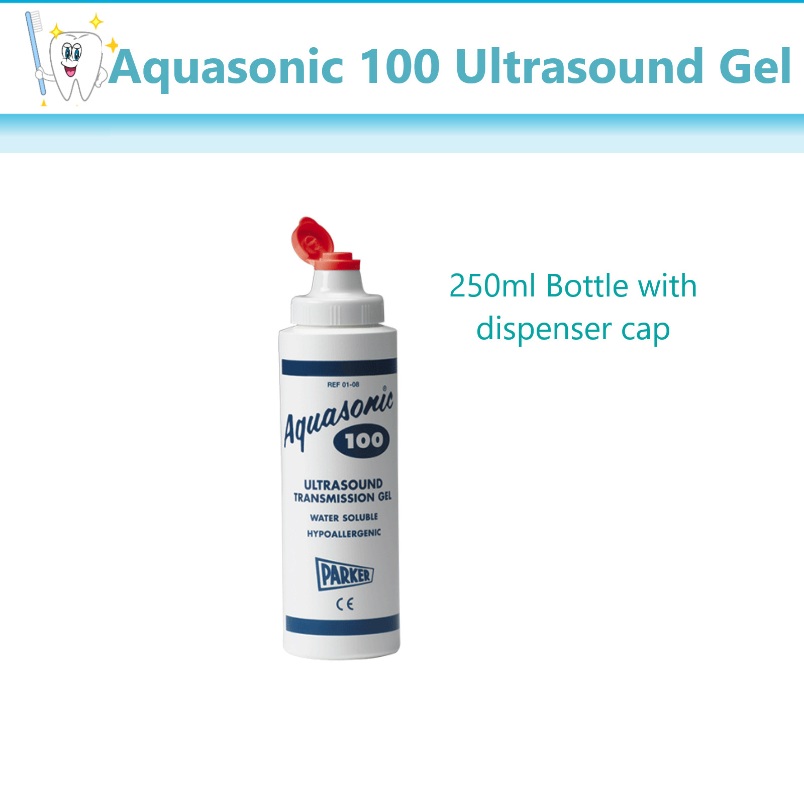 Ultrasound Transmission Gel AQUASONIC 100 8.5oz Squeeze Bottle PARKER LABS