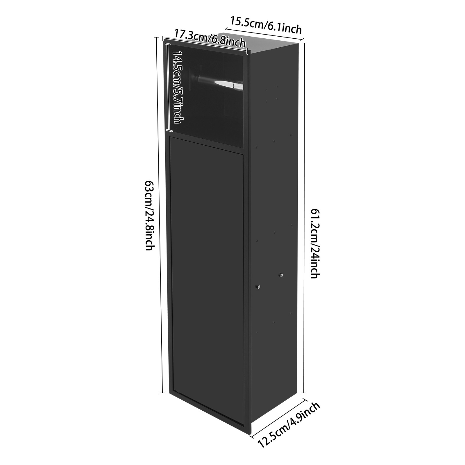 4-Tier 304 Stainless Steel Recessed Bathroom Niche W/ Toilet Paper Holder