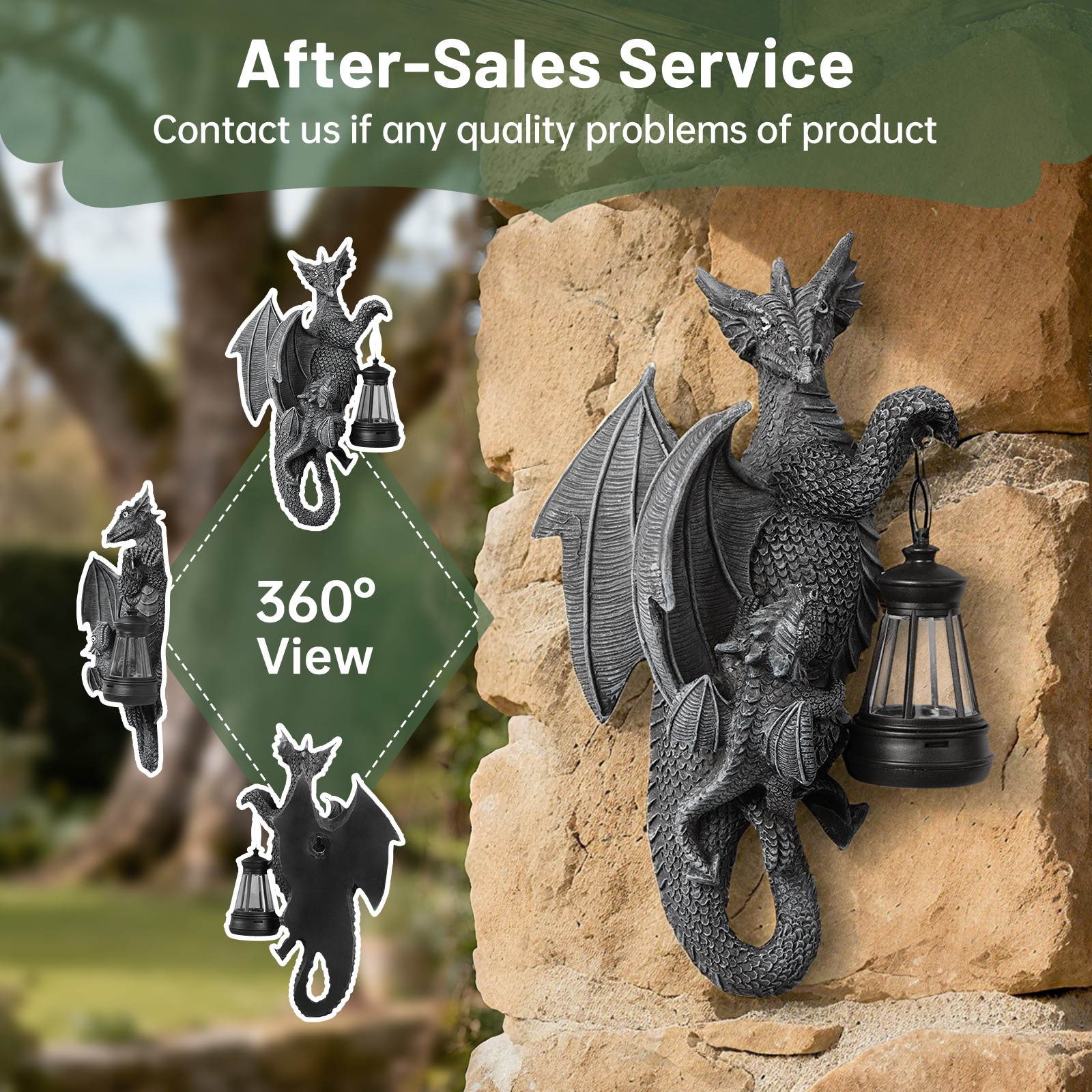 Stunning Solar Dragon Tree Statue - Outdoor Garden Decorative Light-Up Ornament