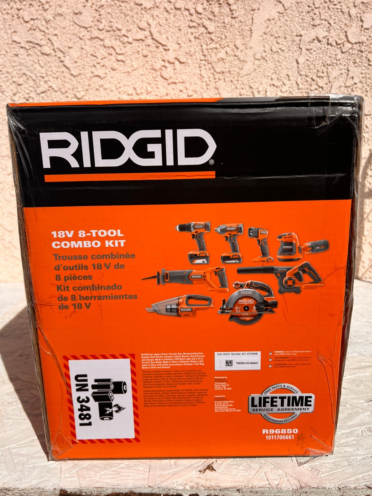 BRAND NEW SEALED!! Ridgid R96850 18V 8-Tool Combo Kit