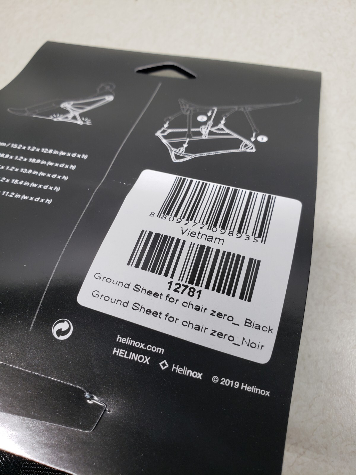 Helinox Chair Zero Ground Sheet Accessory for Camp Chairs