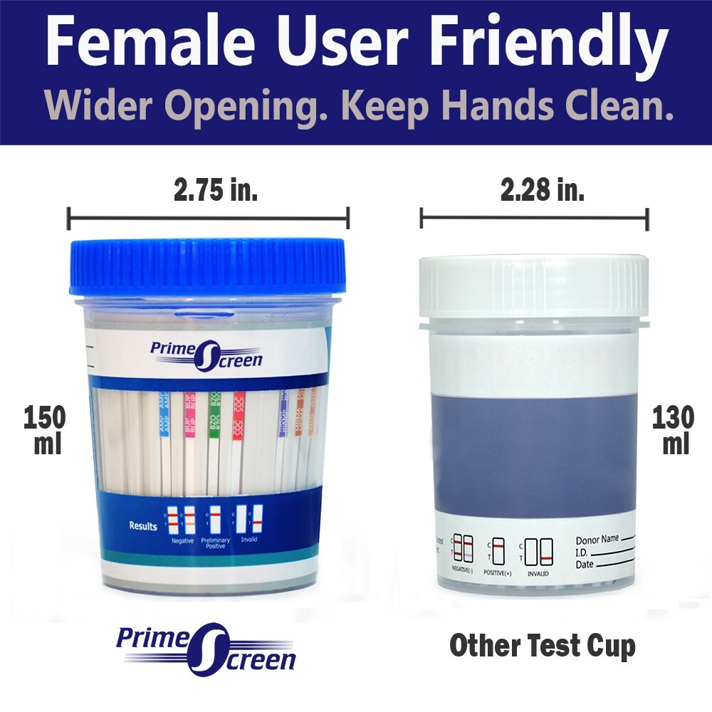 Prime Screen - 12 Panel Instant Urine Drug Testing Cup_ [1 Pack] T-3124