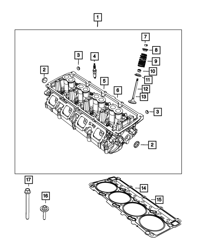 09-24 5.7L Cylinder Head Gasket Genuine Mopar 53022306AC