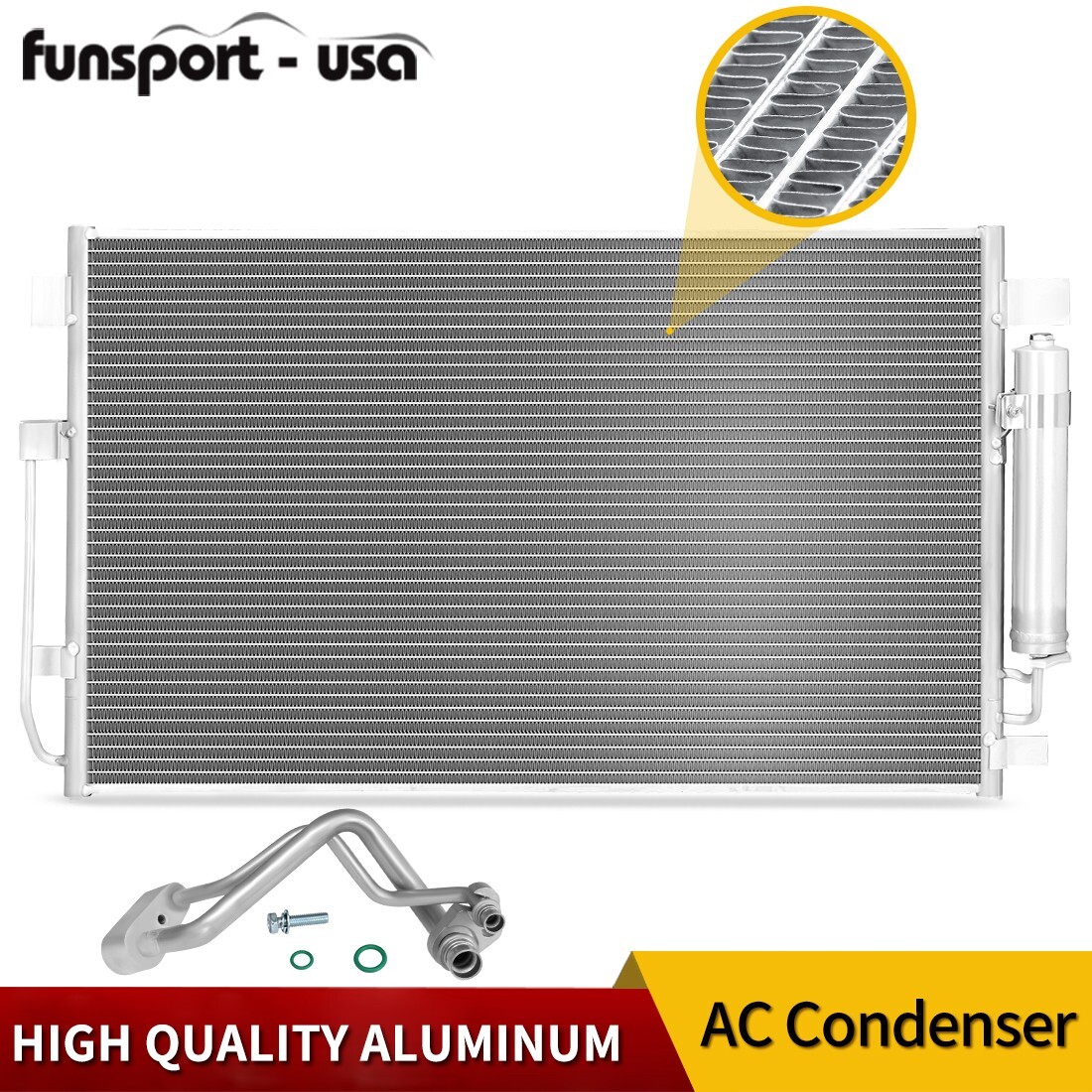 AC Condenser for Nissan 2007-2018 Altima 2009-2021 Maxima With Receiver Drier