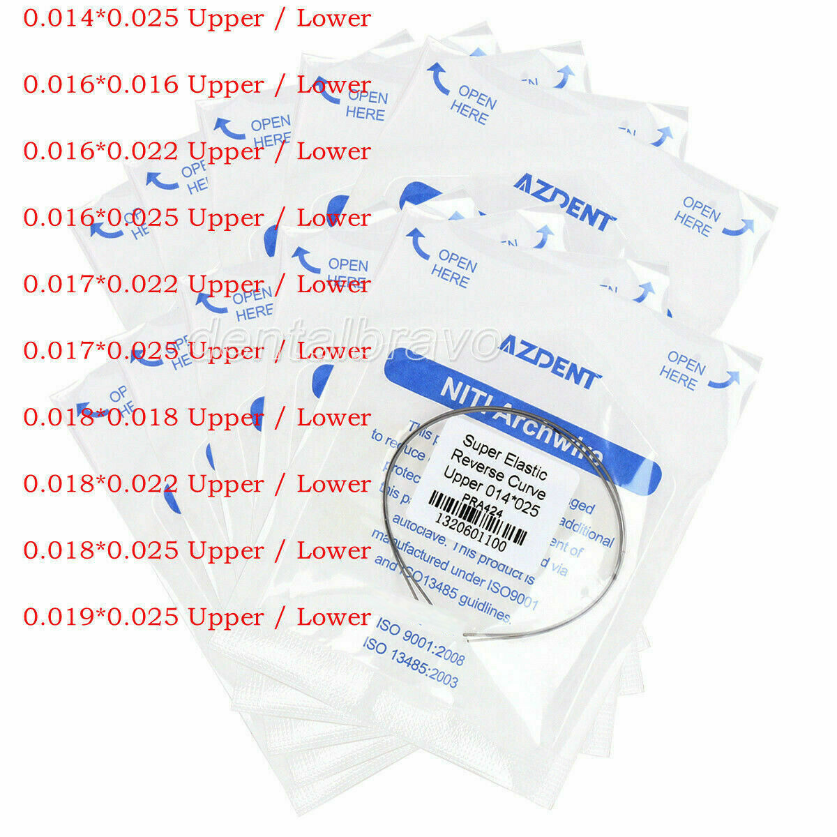 AZDENT Dental Ortho Stainless Steel/NIti Super Elastic Arch Wires Rectangular