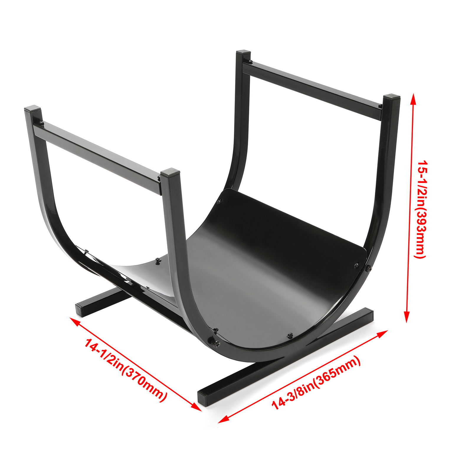 Small Metal Firewood Rack Indoor Log Holder Wood Storage For Fireplace 14''