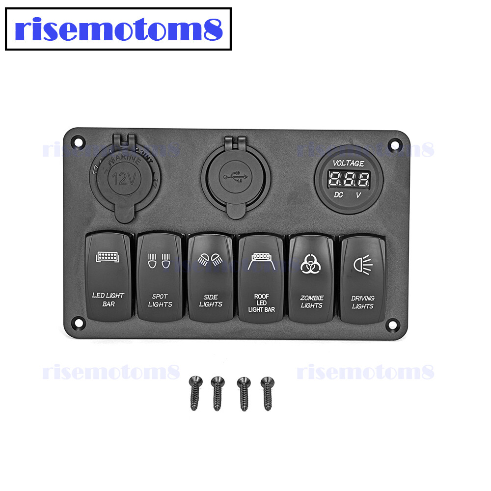 Fit Toyota FJ Cruiser Tacoma Tundra Push Button Rocker Switch USB Charger + Wire