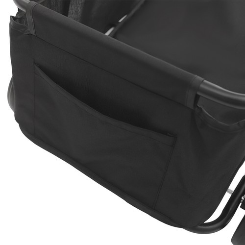 Black Dog Stroller Freestanding Folding Dog Cart Pet Stroller for Travelling