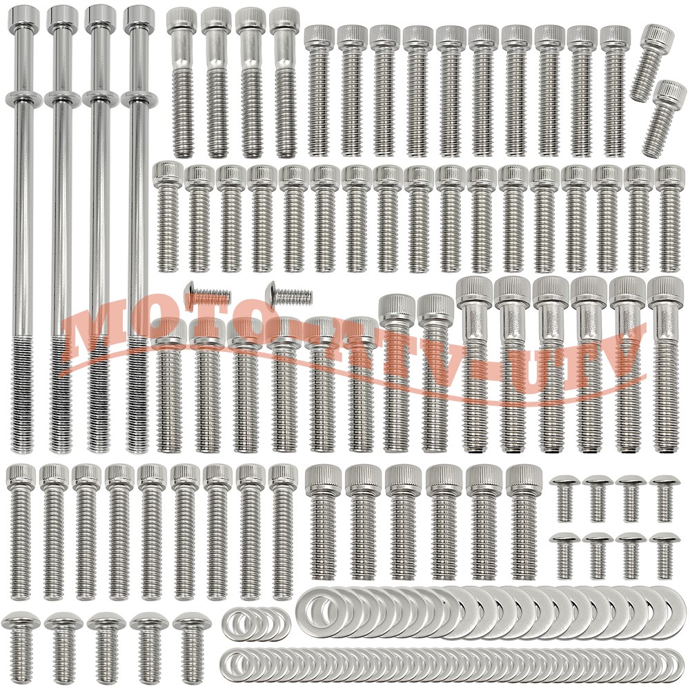 Stainless Steel Engine Bolt Screw Kit Set For Harley Touring Road King 2007-2016