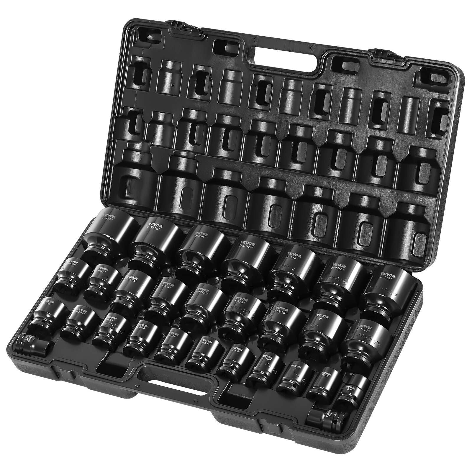 Impact Socket Set 29 PCs 3/4" Drive 6 Point SAE Master 3/4 inch - 2-1/2 inch