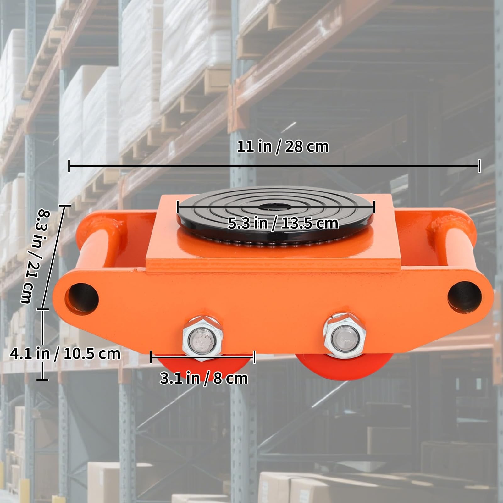 4PCS Machinery Mover 8T/17637lb Heavy Duty Machine Dolly Equipment Roller Skates