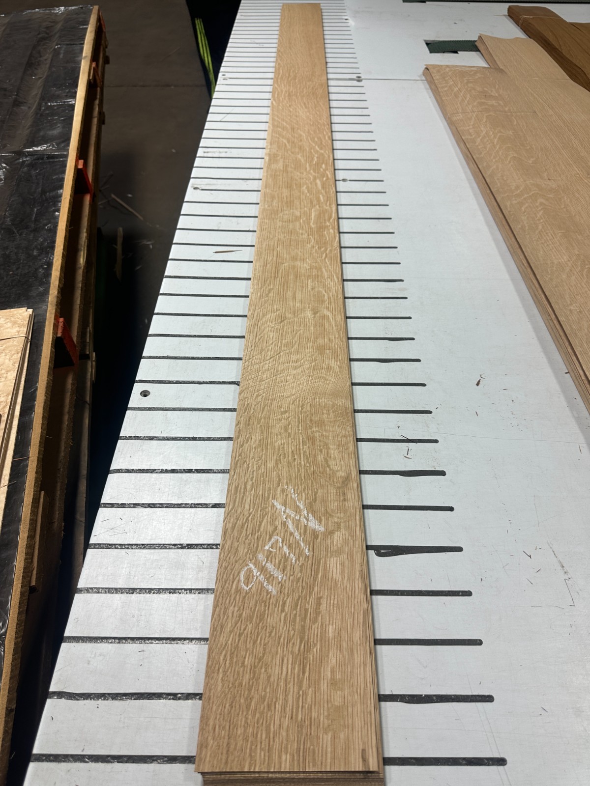 White Oak Flake Raw Wood Veneer 2 sheets 97" x 5.5'' 917N